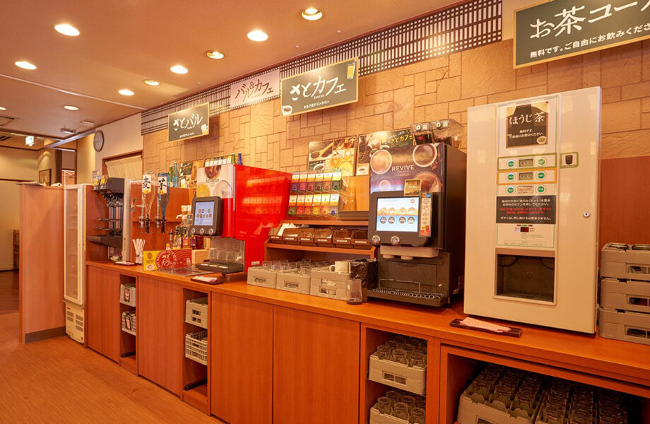 ドリンクバー「さとカフェ」でゆったりと